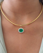 Emerald Diamond Pendant