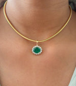 Emerald Diamond Pendant