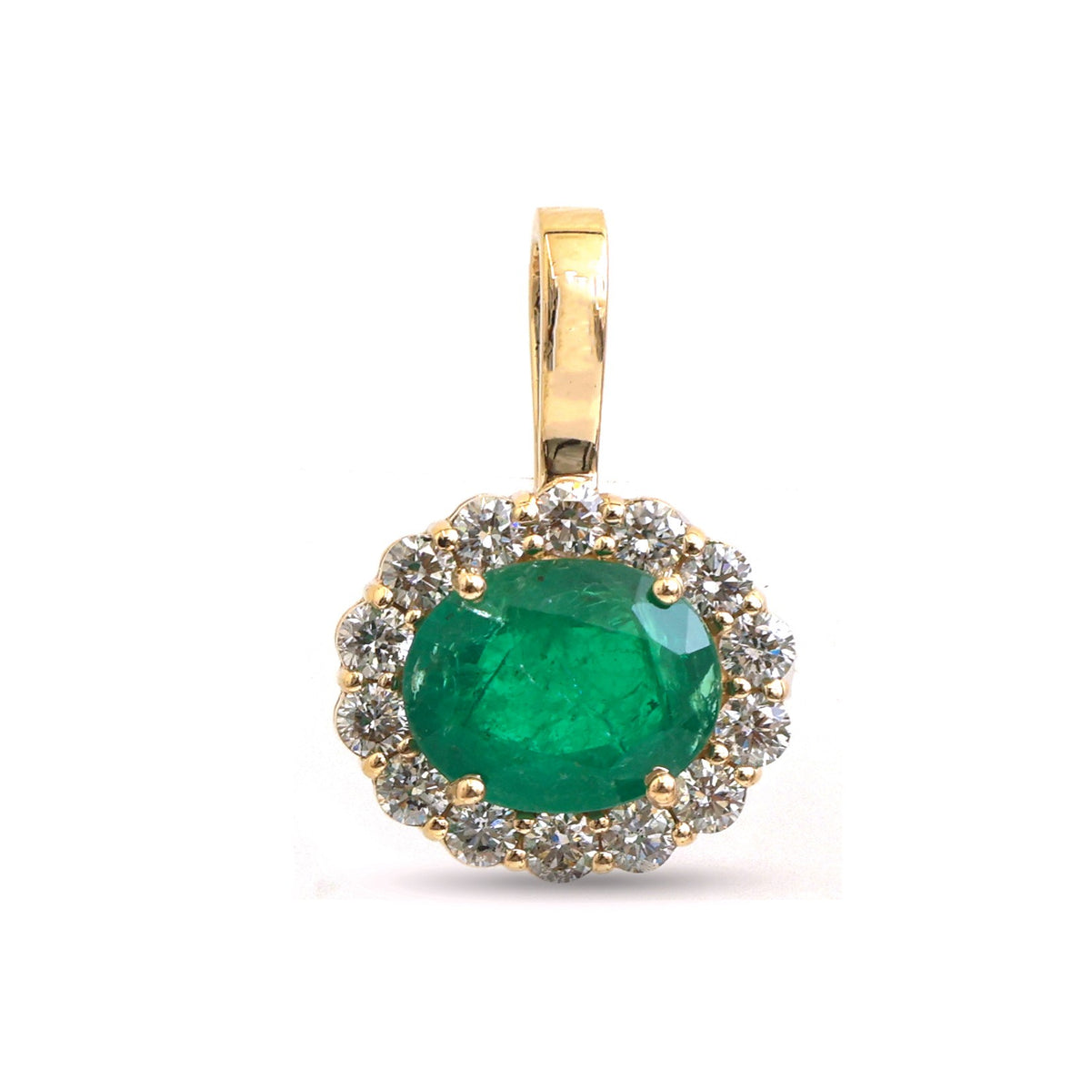 Emerald Diamond Pendant