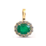 Emerald Diamond Pendant