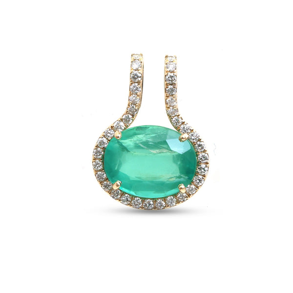Emerald Diamond Pendant