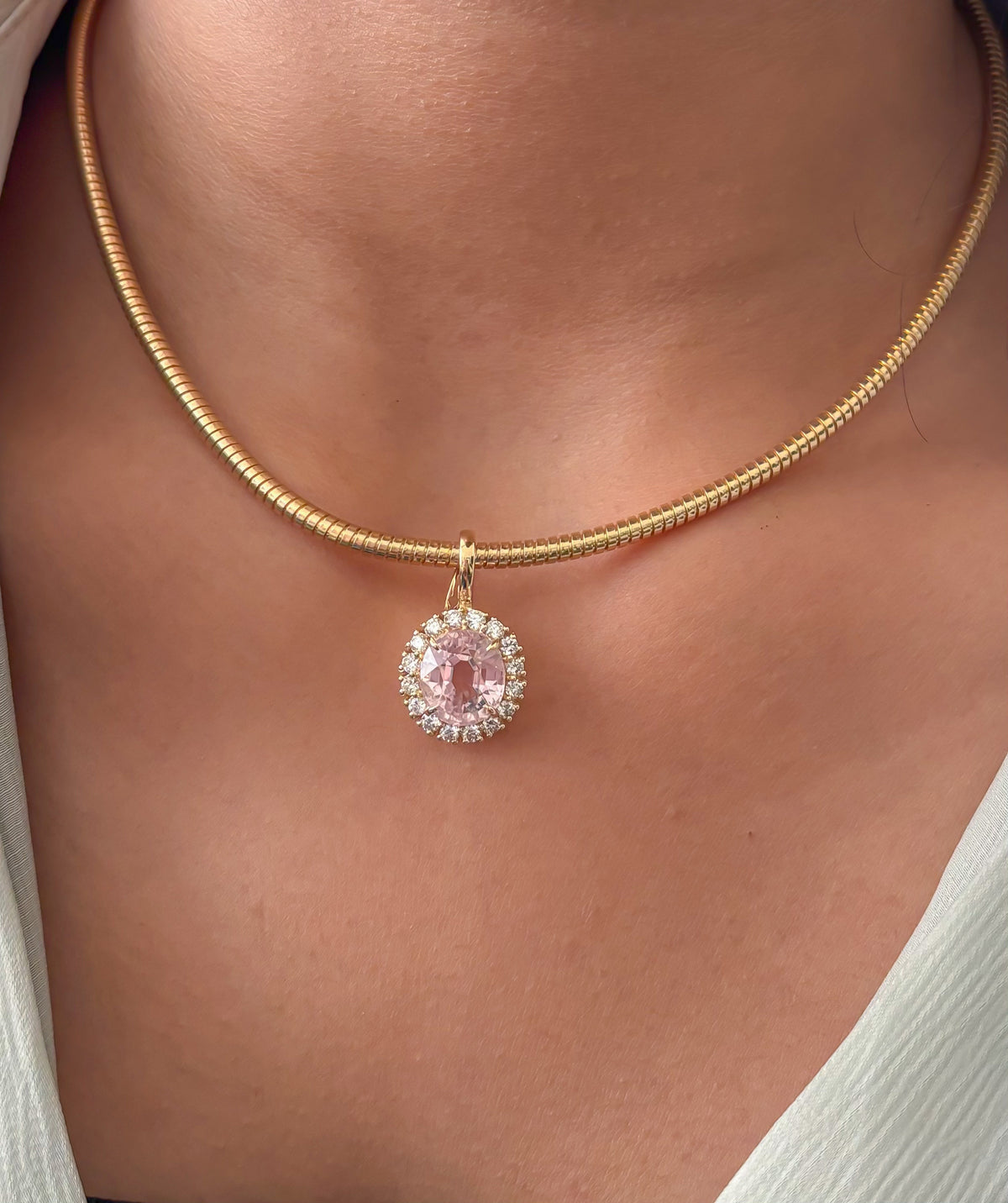 Tourmaline Mix Diamond Pendant
