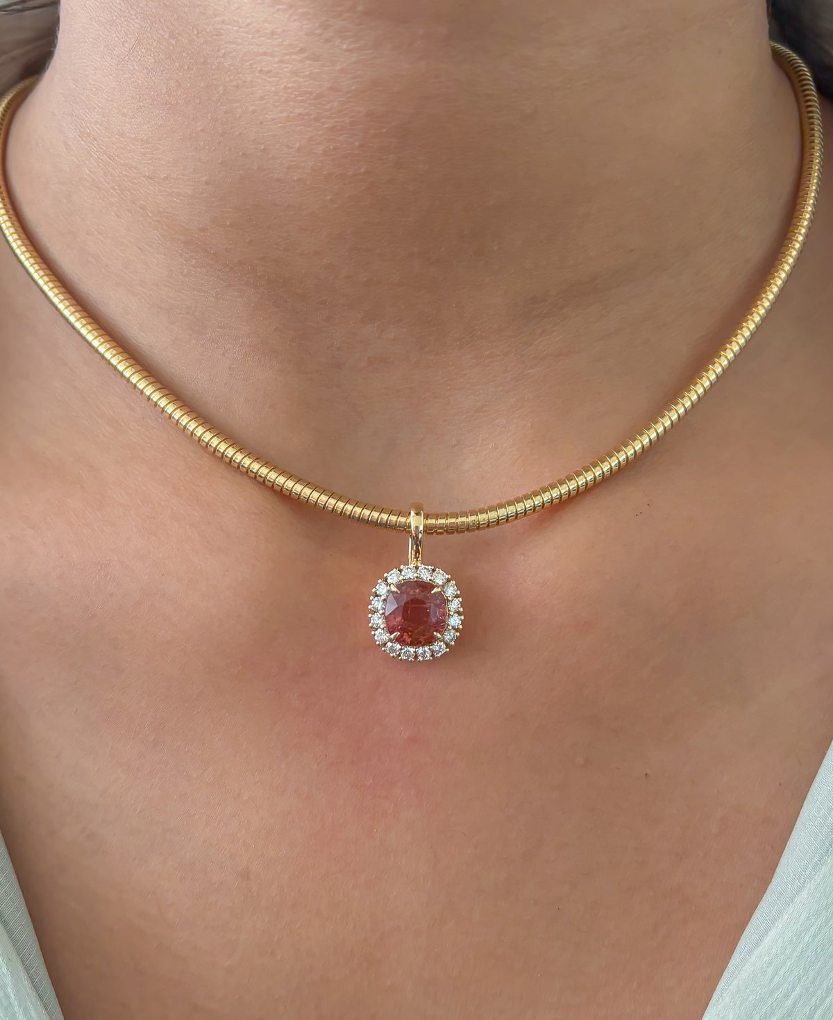 Tourmaline Mix Diamond Pendant
