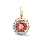 Tourmaline Mix Diamond Pendant