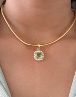 Tourmaline Mix Diamond Pendant