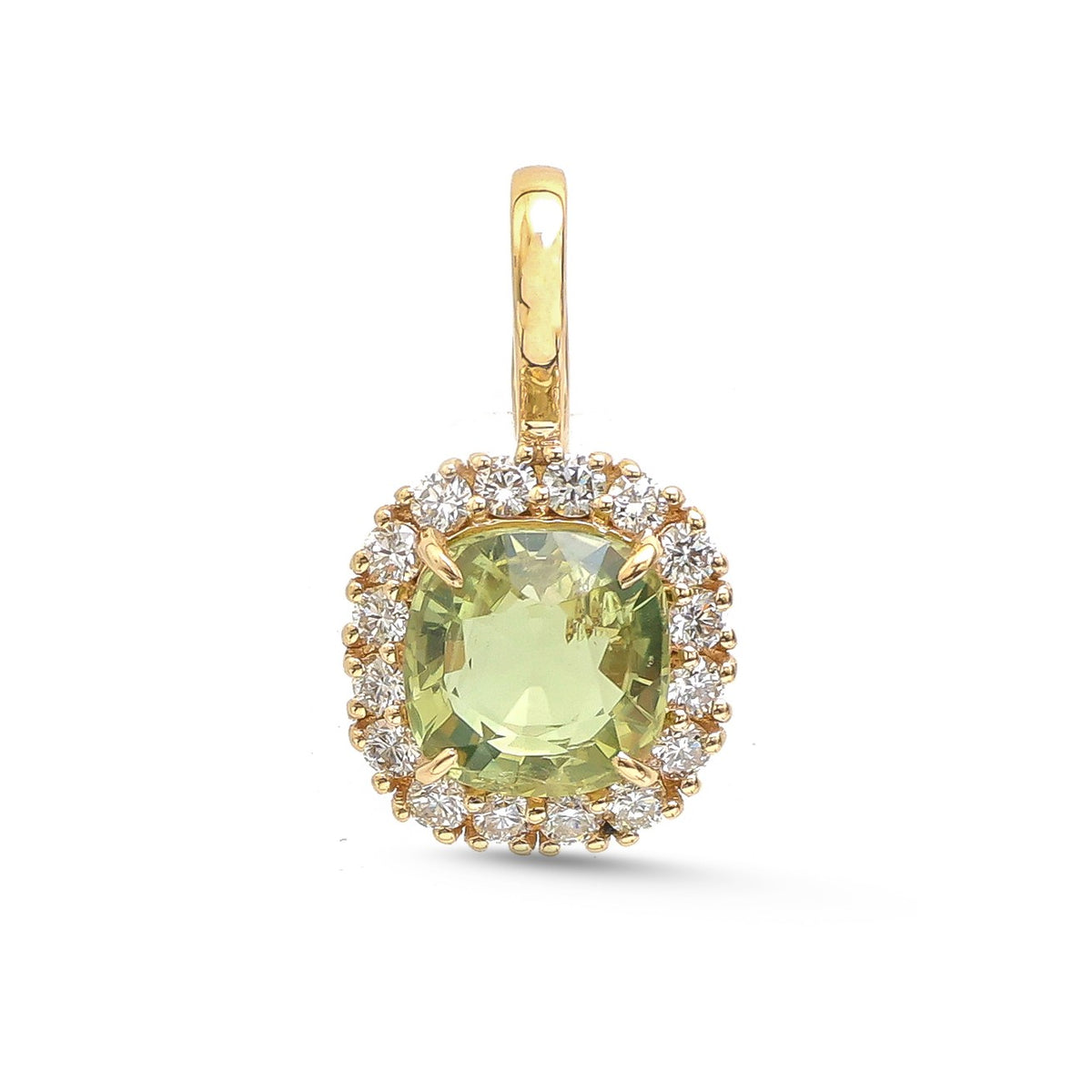 Tourmaline Mix Diamond Pendant