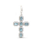 Aquamarine Diamond Pendant