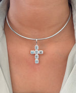 Aquamarine Diamond Pendant