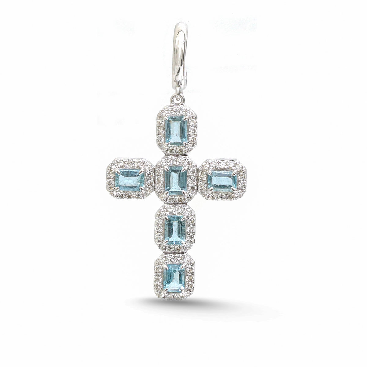 Aquamarine Diamond Pendant