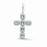 Aquamarine Diamond Pendant
