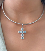 Aquamarine Diamond Pendant