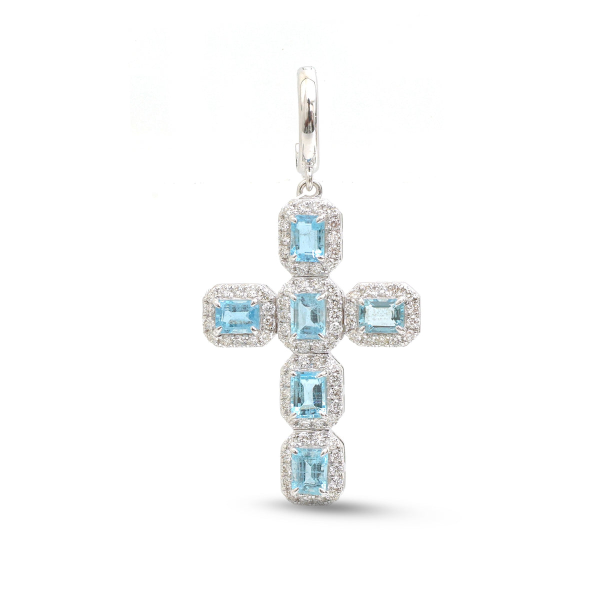 Aquamarine Diamond Pendant
