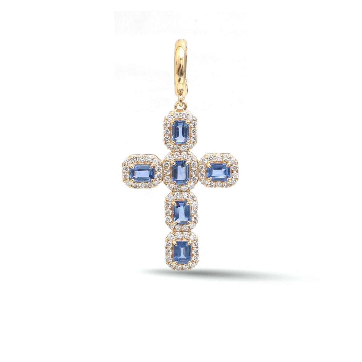 Blue Sapphire Diamond Pendant
