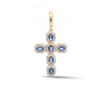 Blue Sapphire Diamond Pendant