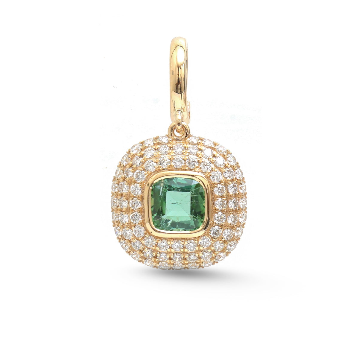 Tourmaline Mix Diamond Pendant