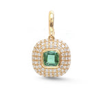 Tourmaline Mix Diamond Pendant