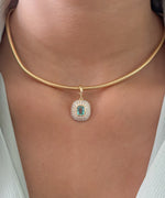 Diamond Emerald Pendant