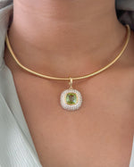 Tourmaline Mix Diamond Pendant