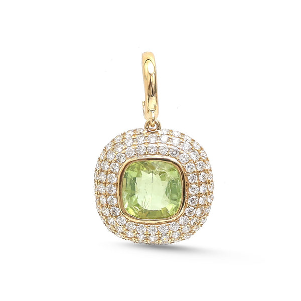 Tourmaline Mix Diamond Pendant