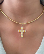 Yellow Sapphire Diamond Pendant
