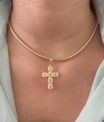 Yellow Sapphire Diamond Pendant