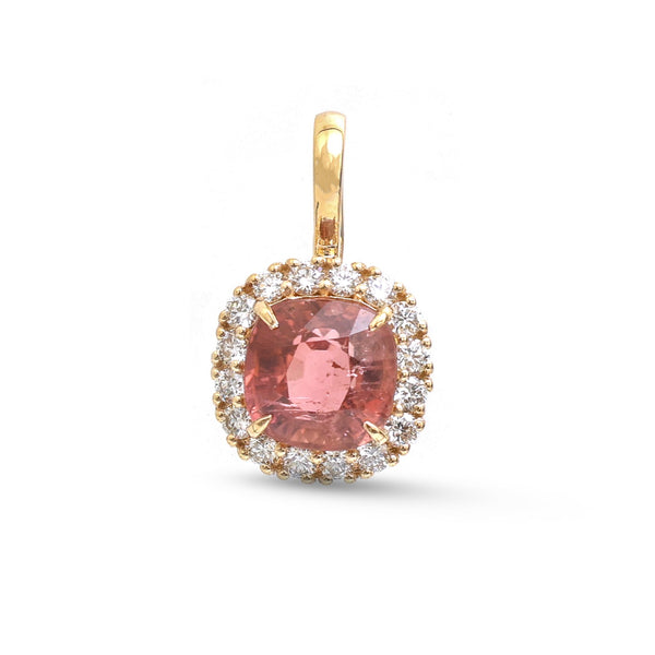 Tourmaline Mix Diamond Pendant