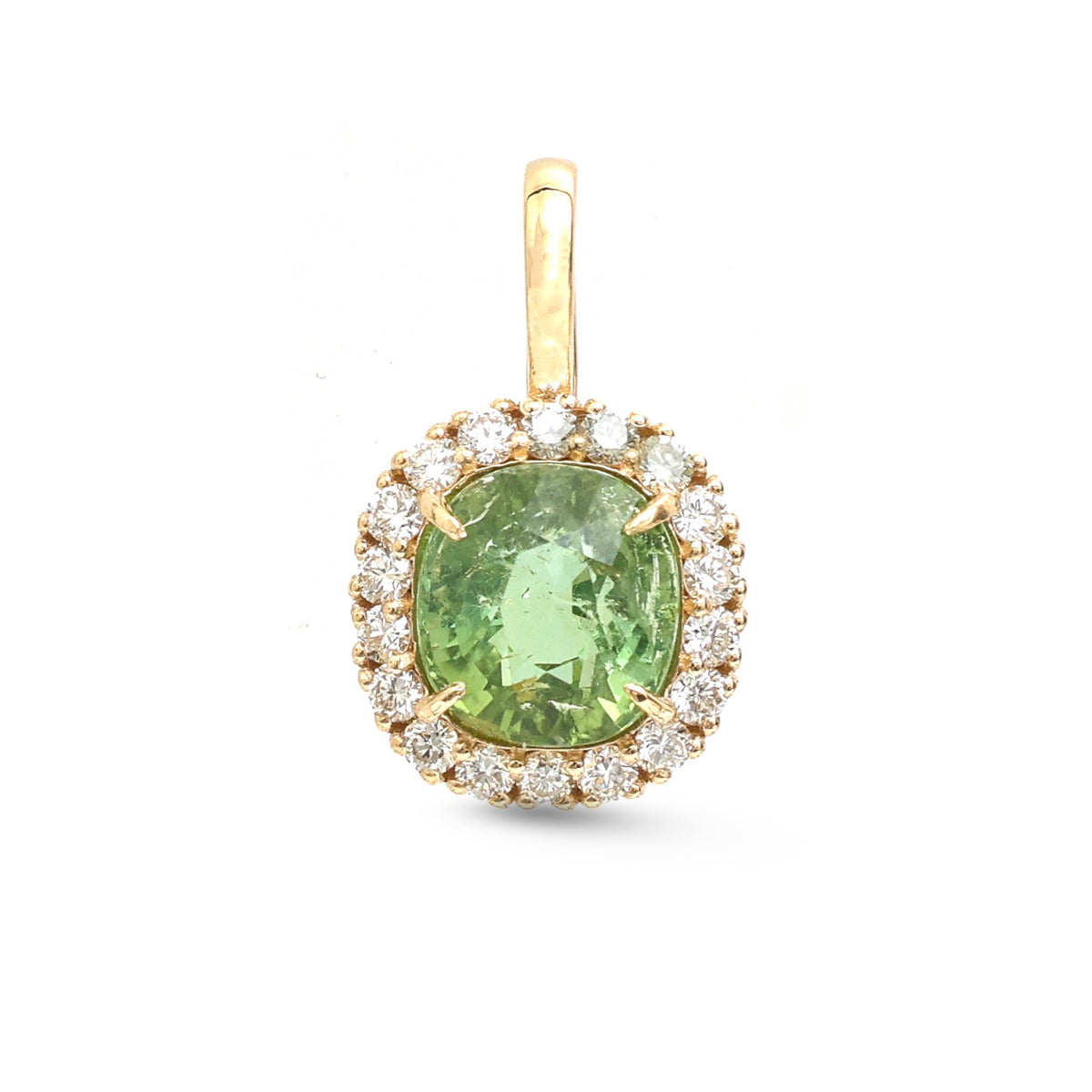 Tourmaline Mix Diamond Pendant
