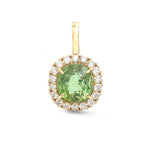 Tourmaline Mix Diamond Pendant