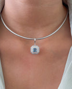 Diamond Aquamarine Pendant