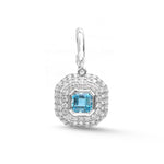 Diamond Aquamarine Pendant