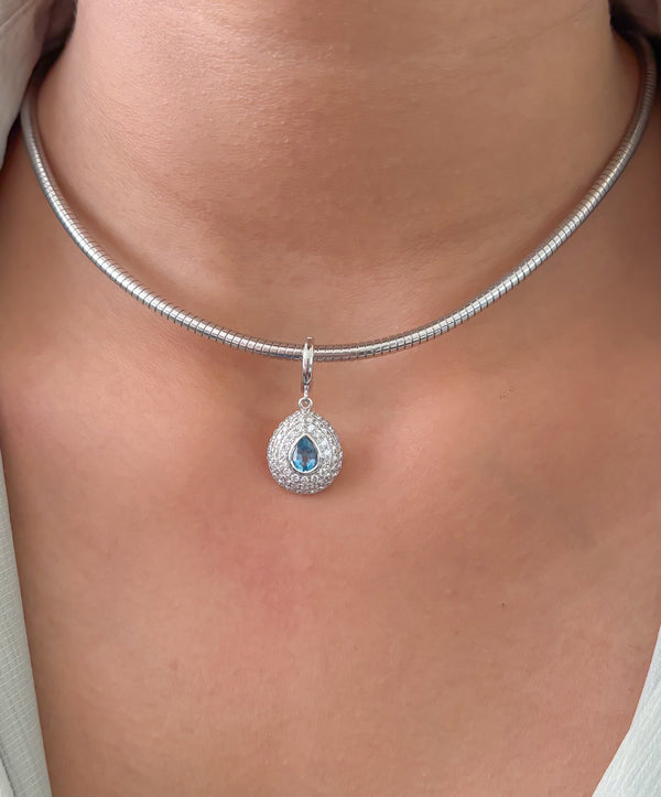 Diamond Aquamarine Pendant