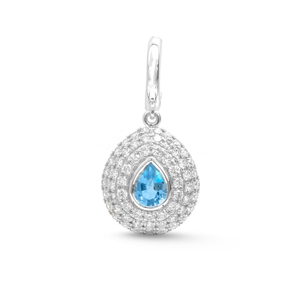 Diamond Aquamarine Pendant
