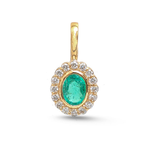 Emerald Diamond Pendant