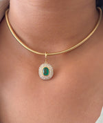 Emerald Diamond Pendant