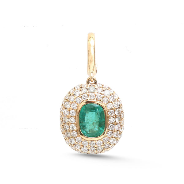 Emerald Diamond Pendant