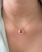 Tourmaline Mix Diamond Pendant
