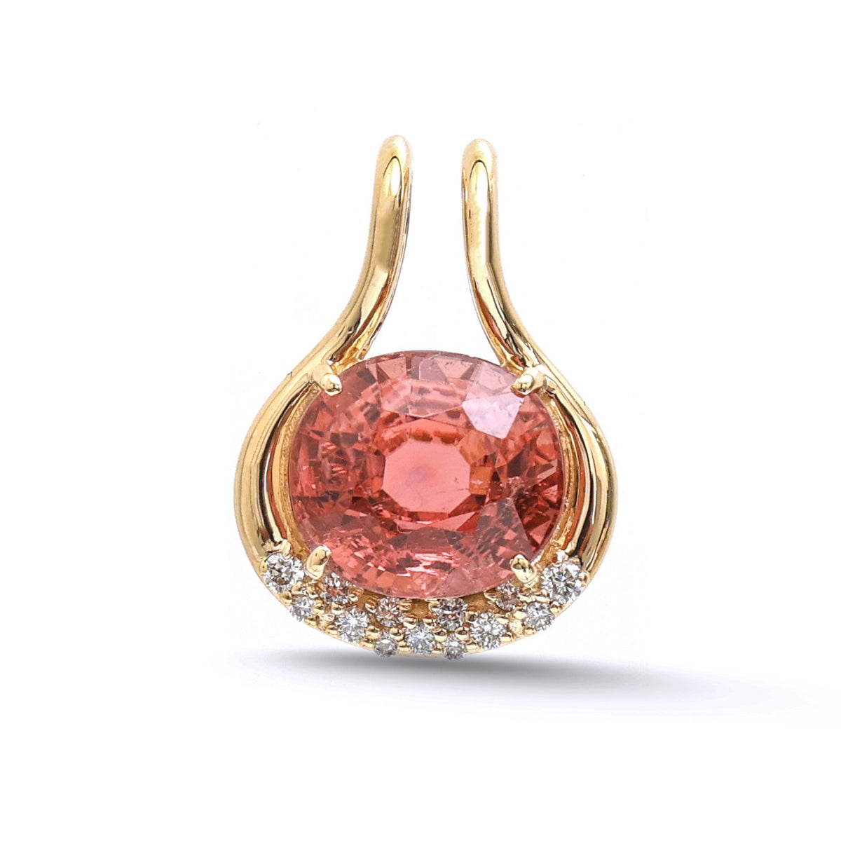 Tourmaline Mix Diamond Pendant