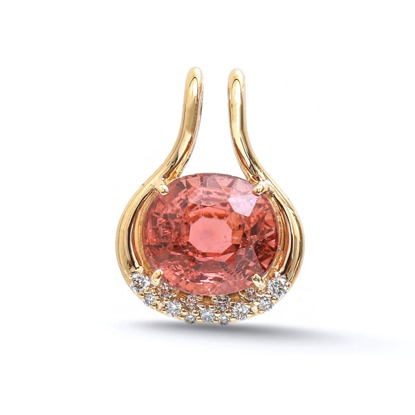 Tourmaline Mix Diamond Pendant