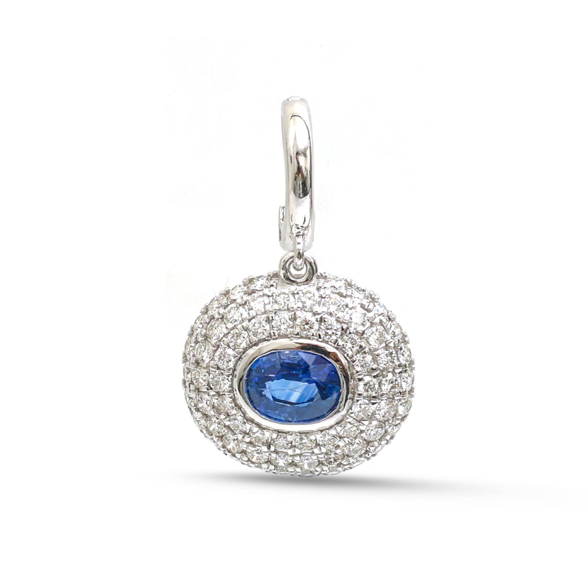 Blue Sapphire Diamond Pendant