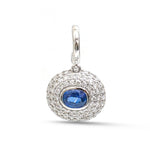 Blue Sapphire Diamond Pendant