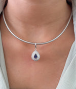 Diamond Blue Sapphire Pendant