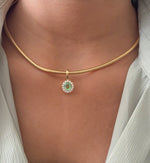 Tourmaline Mix Diamond Pendant