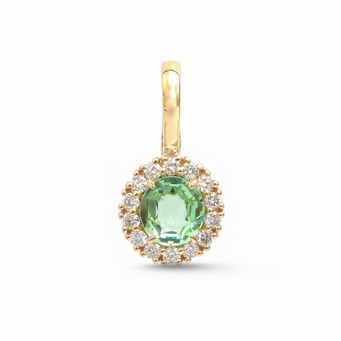 Tourmaline Mix Diamond Pendant