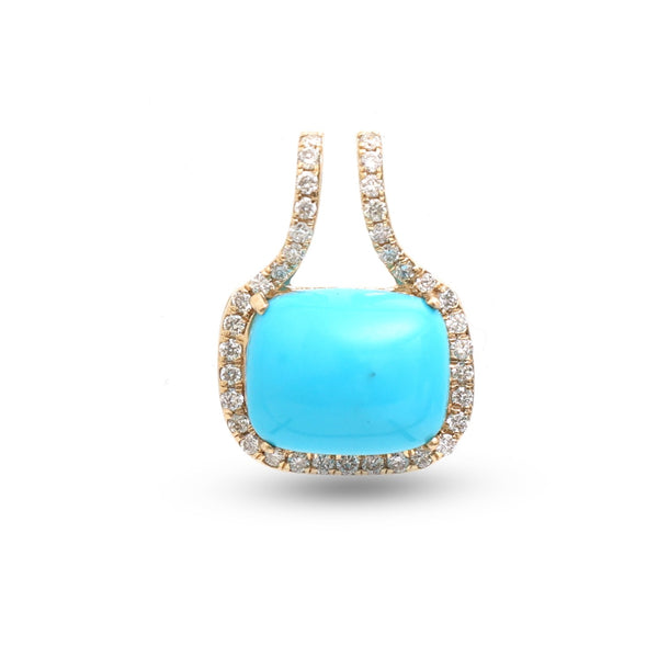 Turquoise Diamond Pendant