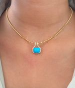 Turquoise Diamond Pendant