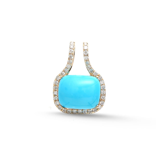 Turquoise Diamond Pendant