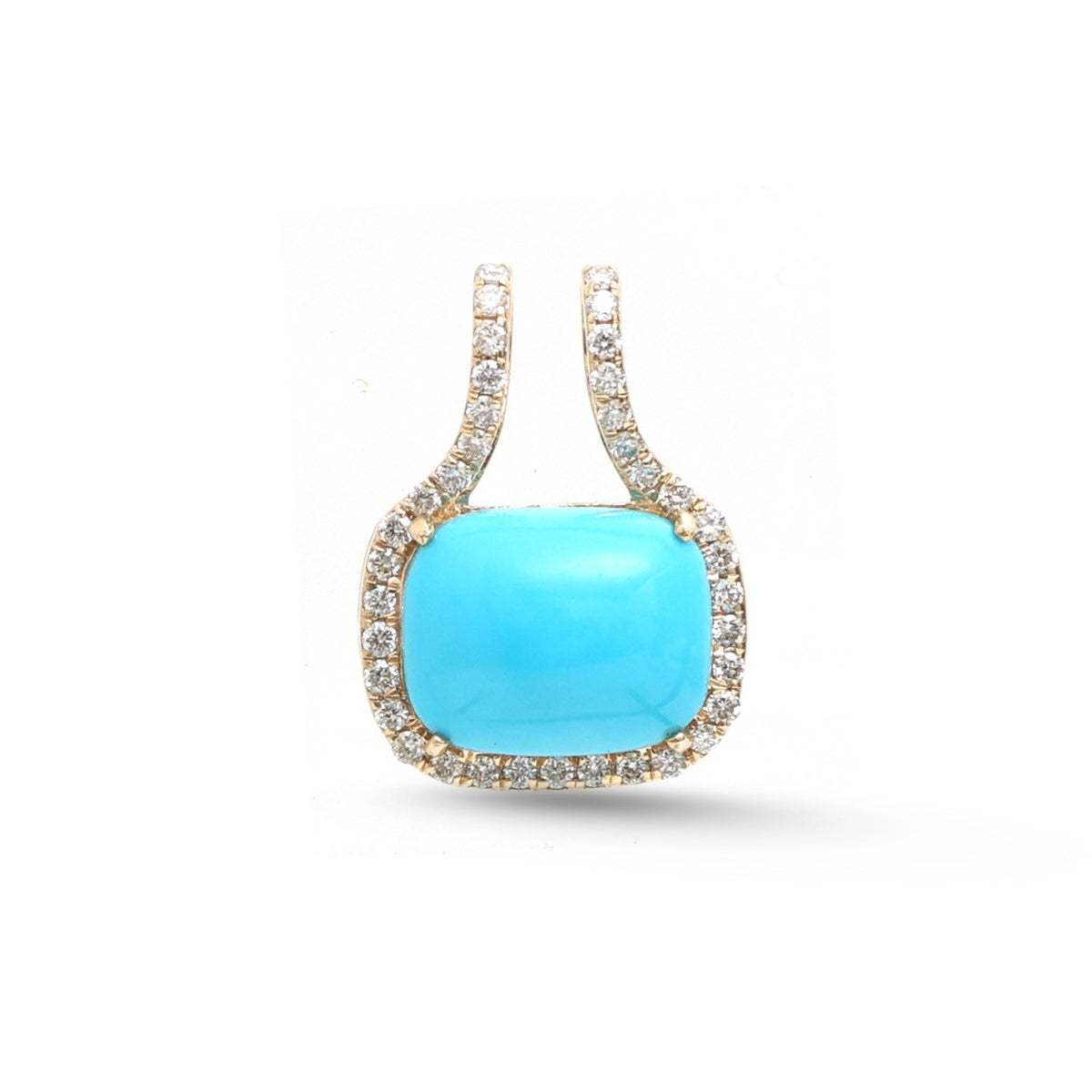 Turquoise Diamond Pendant