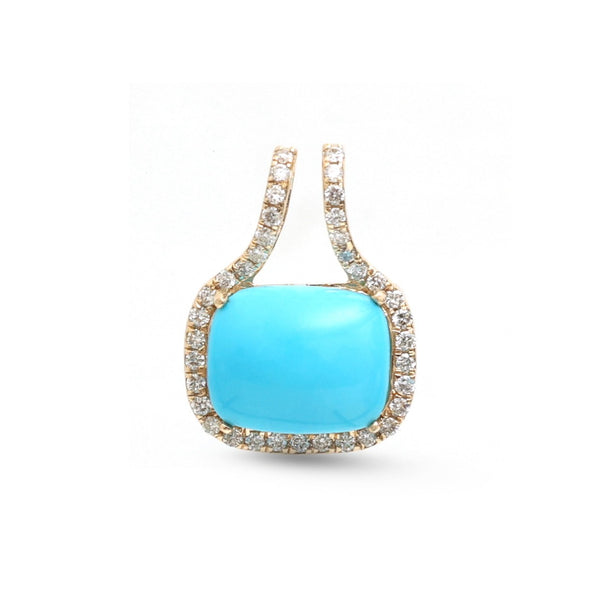 Turquoise Diamond Pendant