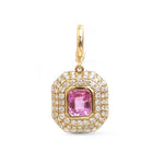 Pink Sapphire Diamond Pendant
