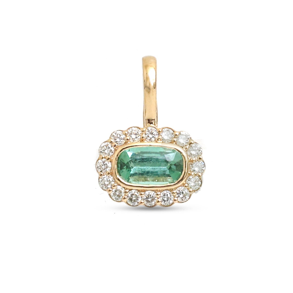 Tourmaline Mix Diamond Pendant